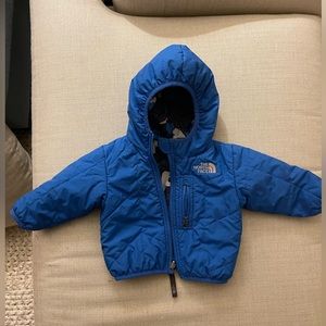Reversible North Face puffer. 3-6 months
